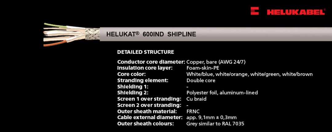 SPECIAL CABLES FOR MARINE COMMUNICATION NETWORKS - SHIPLINE
