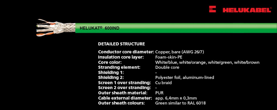 SPECIAL CONNECTION CABLES FOR INDUSTRIAL COMMUNICATION NETWORKS - ROBUSTFLEX