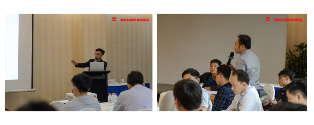 Trong hội thảo, nhiều khách mời tham dự đã đặt ra các vấn đề trong quá trình kết nối điện của hệ thống năng lượng mặt trời và chúng tôi, HELUKABEL Việt Nam đã đưa ra những giải pháp tối ưu nhất cho khách hàng.