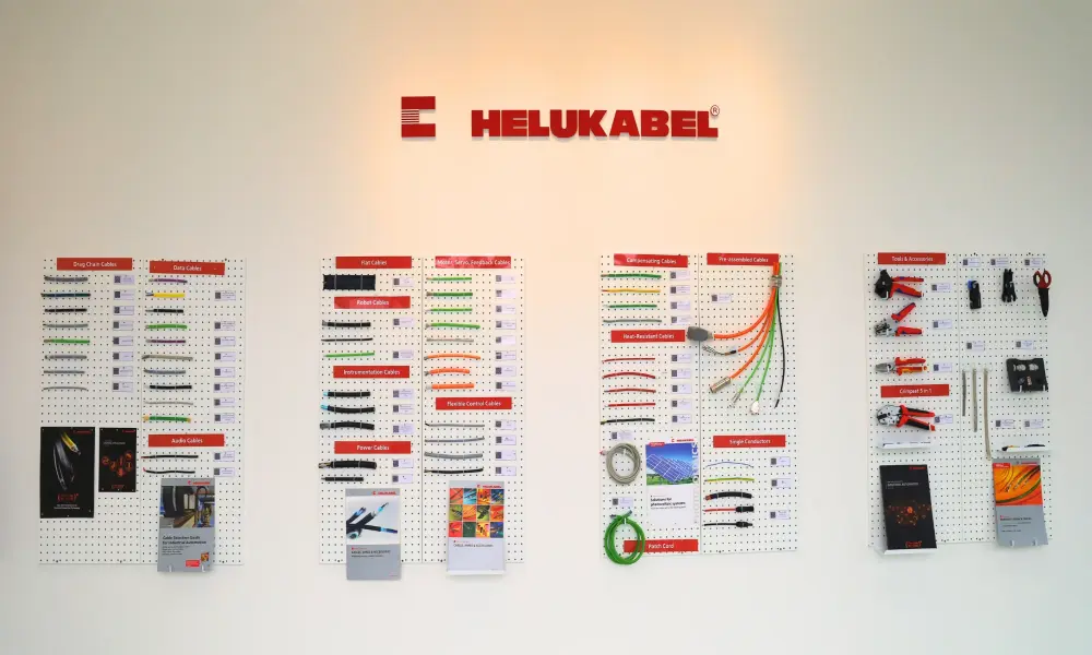 Không gian trưng bày các sản phẩm chủ lực của HELUKABEL Việt Nam