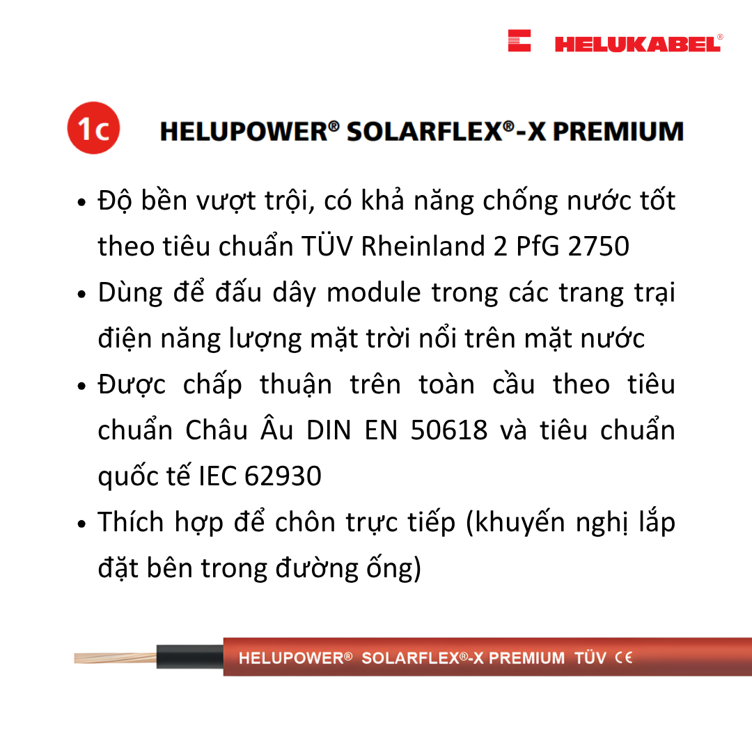 Bản đồ ứng dụng cáp DC SOLARFLEX® 3