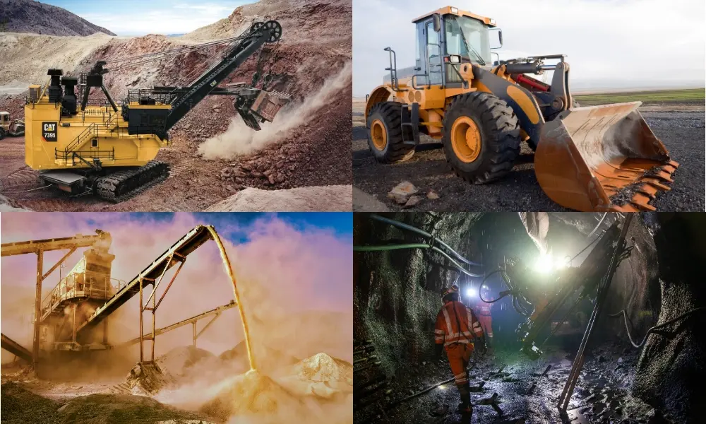 Các thiết bị, máy móc sử dụng trong ngành khai khoáng