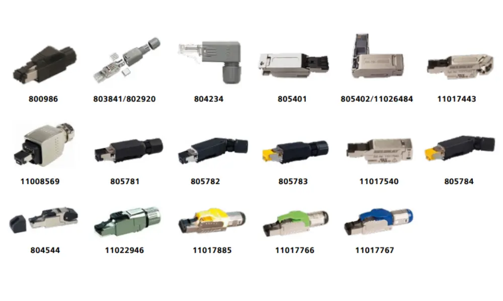 Một số sản phẩm đầu nối RJ45 của HELUAKBEL