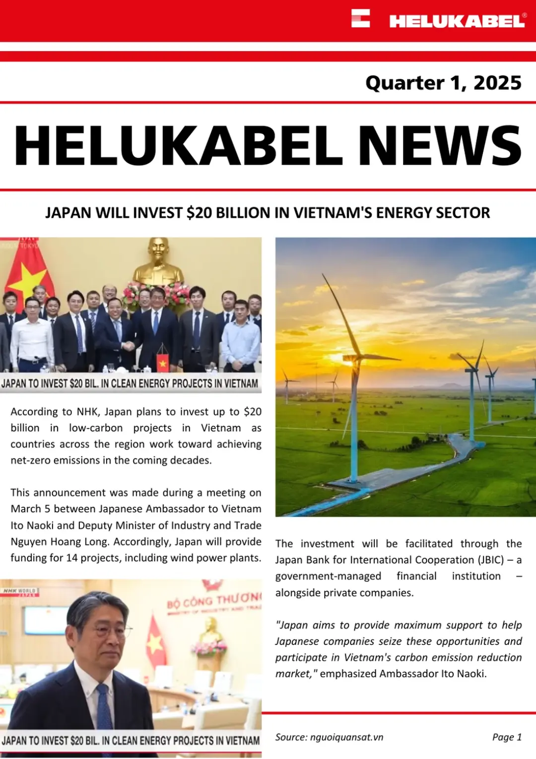 Japan will invest $20 billion in Vietnam's energy sector Japan will invest $20 billion in Vietnam's energy sector