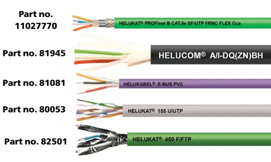Cáp erthernet và cáp bus tuân thủ CPR của HELUKABEL Cáp erthernet và cáp bus tuân thủ CPR của HELUKABEL