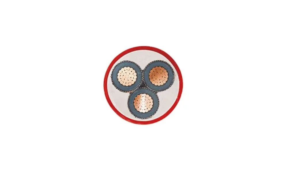 Cross-section of the layers of the N2XSEY medium voltage cable
