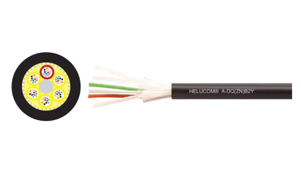 A-DQ(ZN)B2Y optical fiber cable, stranded with GRP non-metallic armor