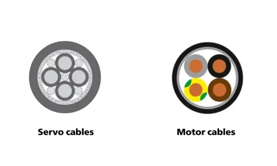 So sánh cấu tạo cáp servo - feedback và cáp motor So sánh cấu tạo cáp servo - feedback và cáp motor