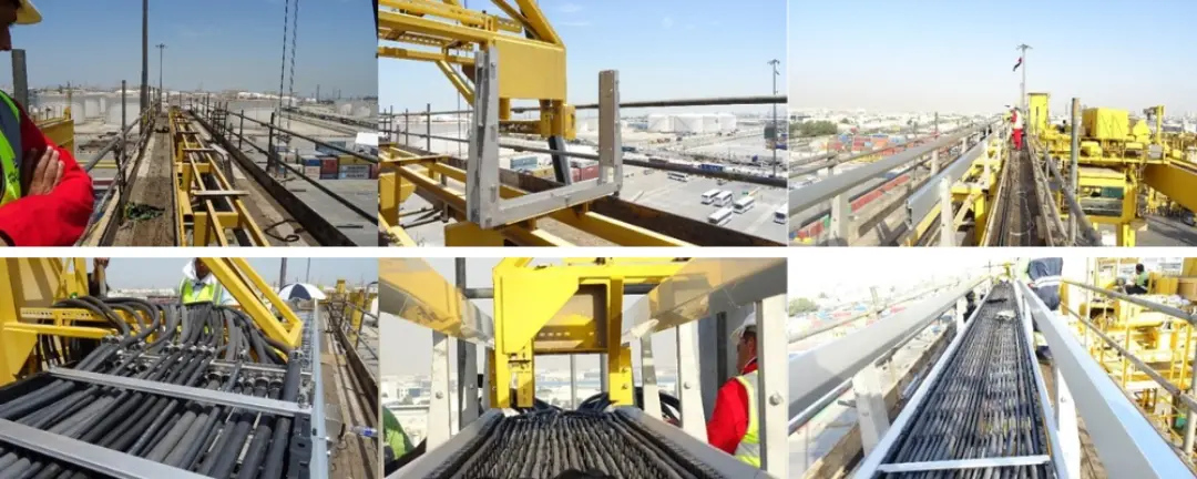 Dự án DP World RTG ở Dubai - Hệ thống xích dẫn cáp cũ được thay thế bằng hệ thống Marathon của EKD chỉ trong 3 ngày.