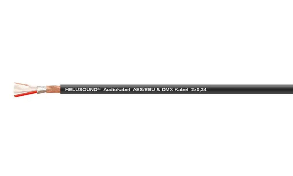 HELUSOUND® AES/EBU DMX SC BLACK 2 x 0.34 mm² 