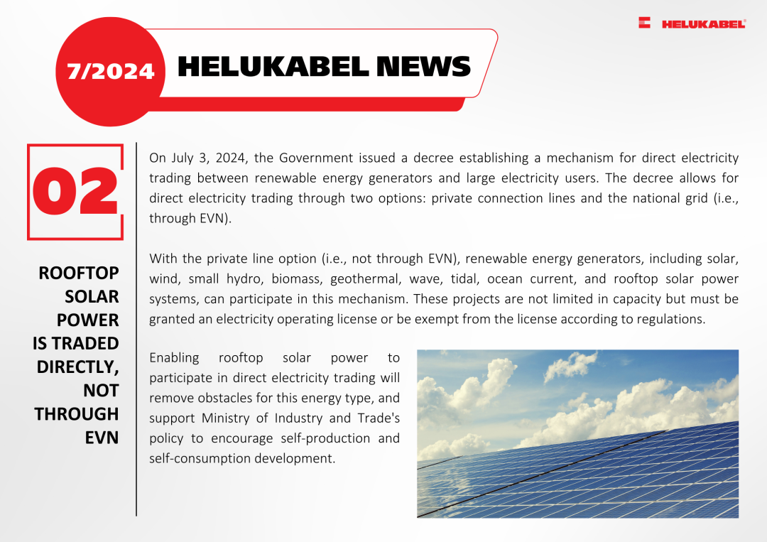 Rooftop solar power is traded directly, not through EVN Rooftop solar power is traded directly, not through EVN