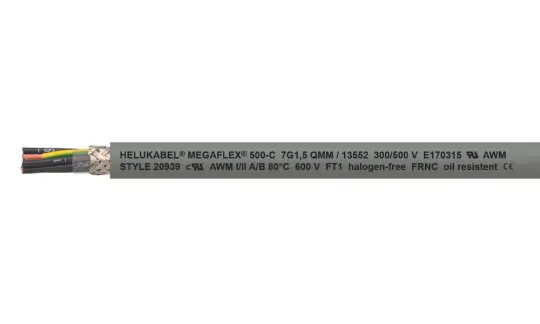Cáp điều khiển không halogen MEGAFLEX 500-C Cáp điều khiển không halogen MEGAFLEX 500-C