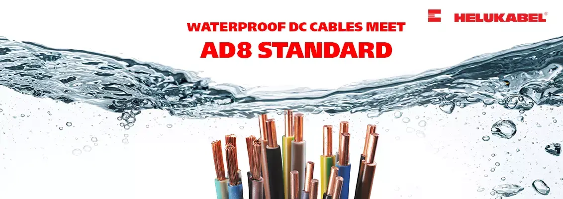 Waterproof DC Cables according to AD8 standard