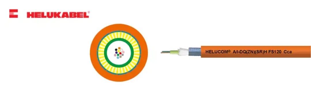 HELUCOM® FS120 A/I-DQ(ZN)(SR)H Cca fiber optics cable is produced by HELUKABEL.