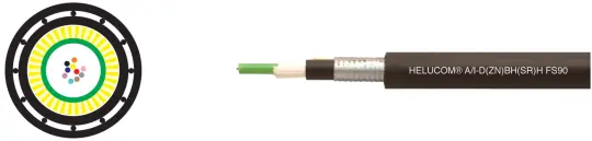 Cáp quang chống cháy HELUCOM® A/I-D(ZN)BH(SR)H 4 E9/125 FS90 Cáp quang chống cháy HELUCOM® A/I-D(ZN)BH(SR)H 4 E9/125 FS90
