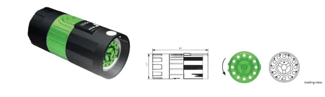Cable connector with automatic keyring Cable connector with automatic keyring