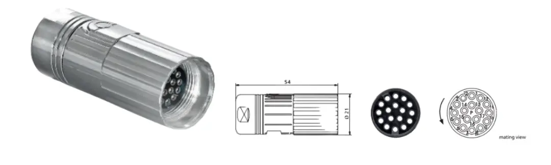 Plug: With M17 x 1 . coupler