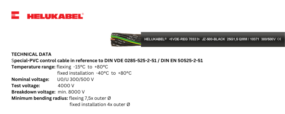 JZ-500-BLACK control cables are produced by HELUKABEL.