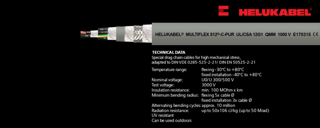 Thông số kỹ thuật của dây cáp điều khiển MULTIFLEX